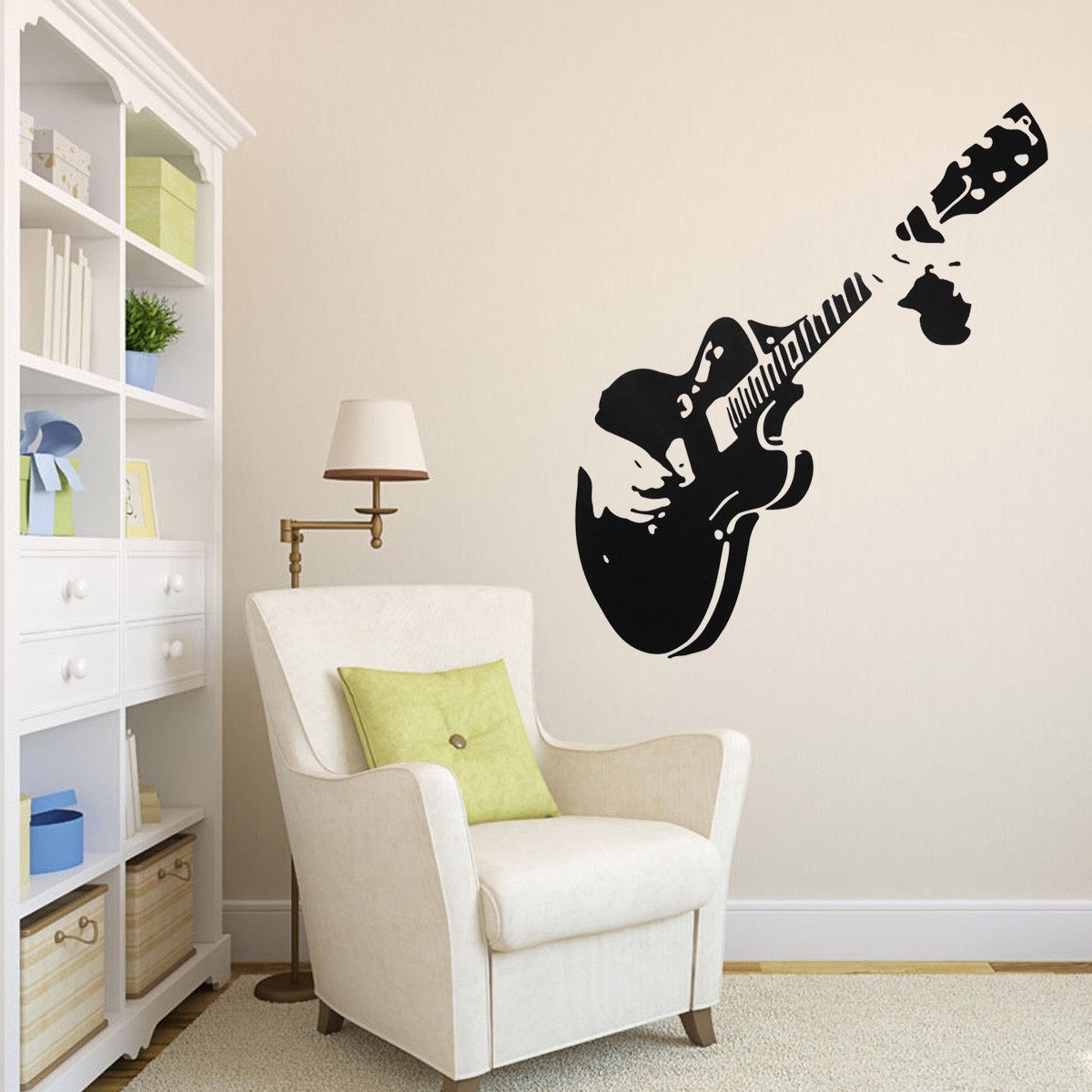 Guitar Guitarist Music DIY Removable Decal Home Decor Art Wall