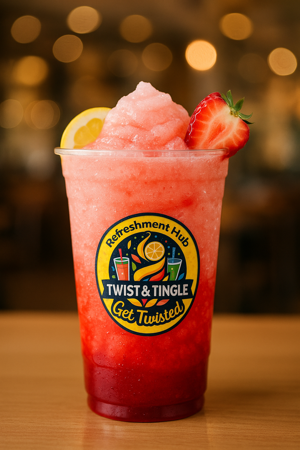 Sun-Kissed Strawberry Spark frozen lemonade from Twist & Tingle
