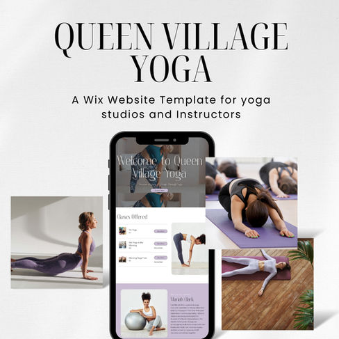 Queen Village yoga wix website template