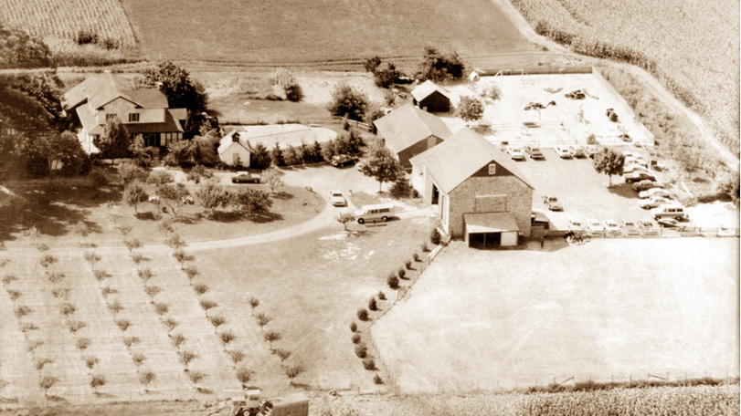 Aerial view of camp Curiosity in 1979