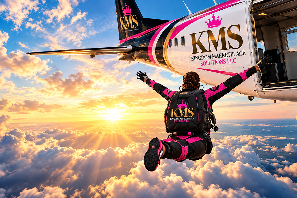woman jumping out of plane