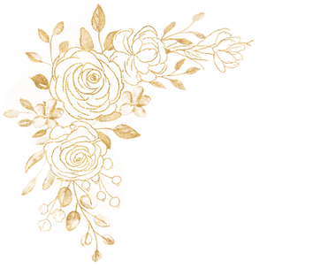 Gold flower decal