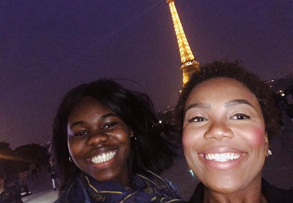 Shira and Friend outside of Paris