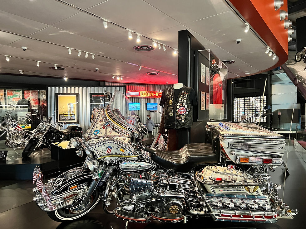 Harley Davidson Motorcycle on exhibit