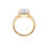 Thumbnail: Princess Cut Halo Half-Eternity 3CT Moissanite Engagement Ring in 10k Gold