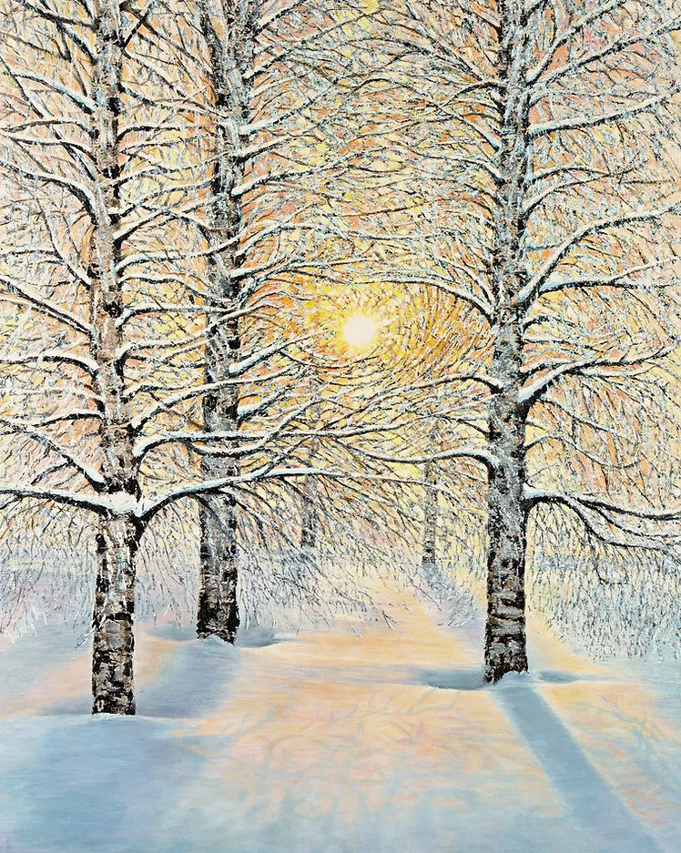 snowy trees by sophia chalklen
