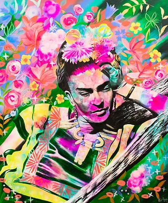 Elizabeth Panter Frida In The Garden Print