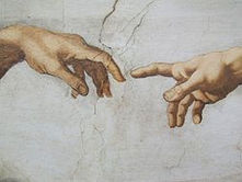 Detail of Michelangelo's The Creation of Adam