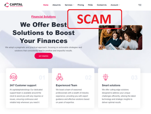 Сapitalalphaholdings SCAM