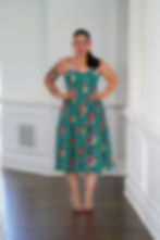 woman wearing fit and flare summer dress
