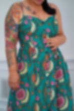 woman wearing fit and flare summer dress