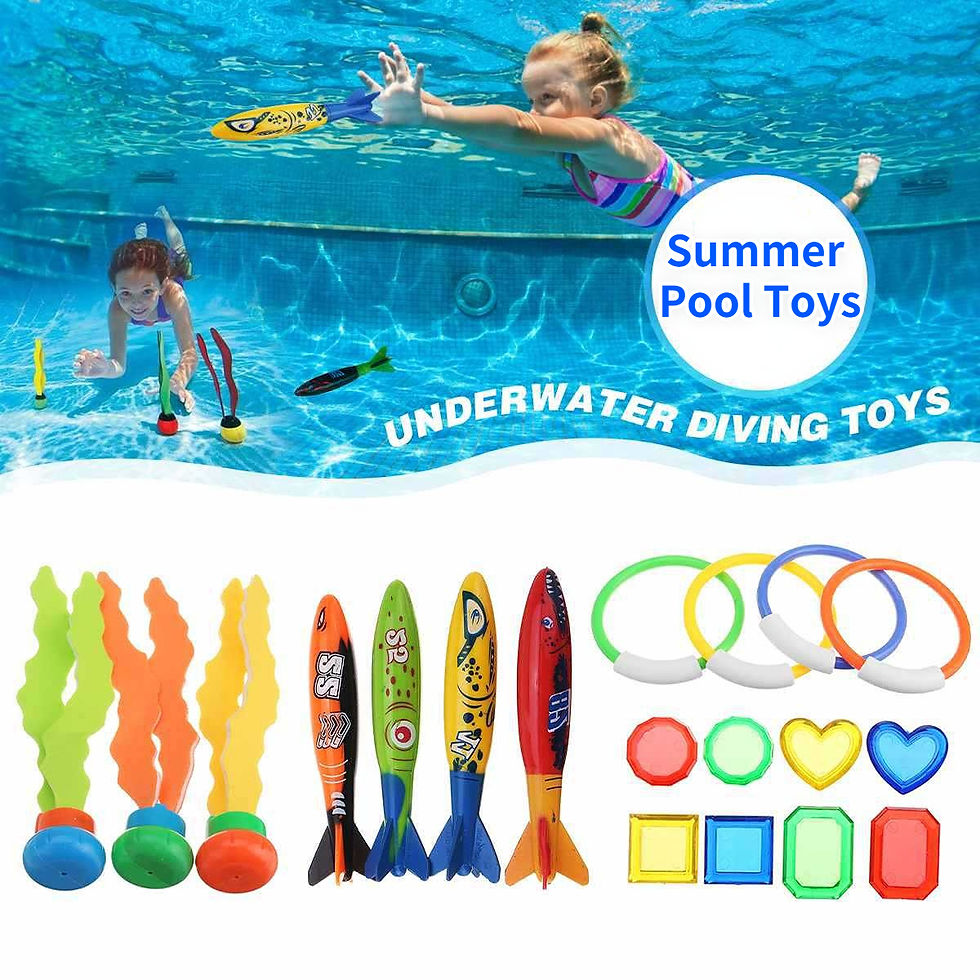 Thumbnail: Kids Summer Shark Rocket Throwing Toy Swimming Pool Dive Game Water Fun Games Po