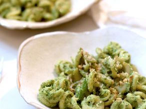 Pasta al pesto di broccoli e noci
