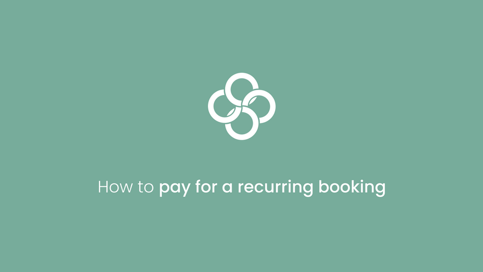 Recurring booking payment