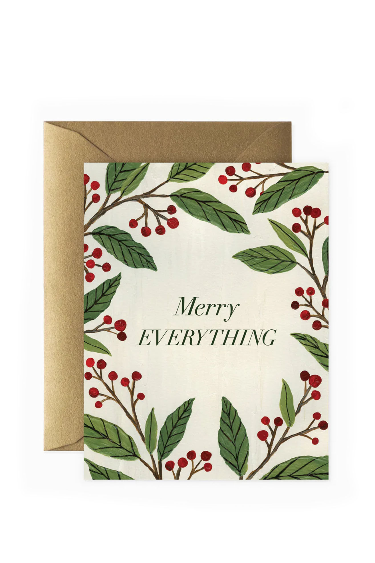 Winter Berry Merry Everything Holiday Card