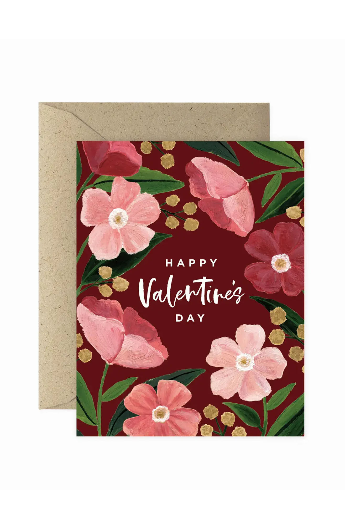 Dark Poppy Valentine's Day Greeting Card