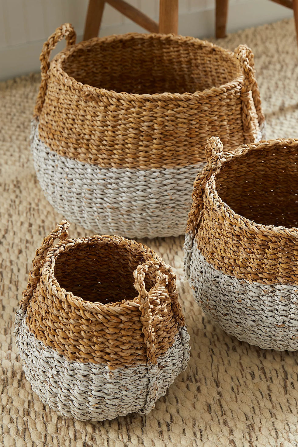 Thumbnail: Seagrass Round Baskets With Handles