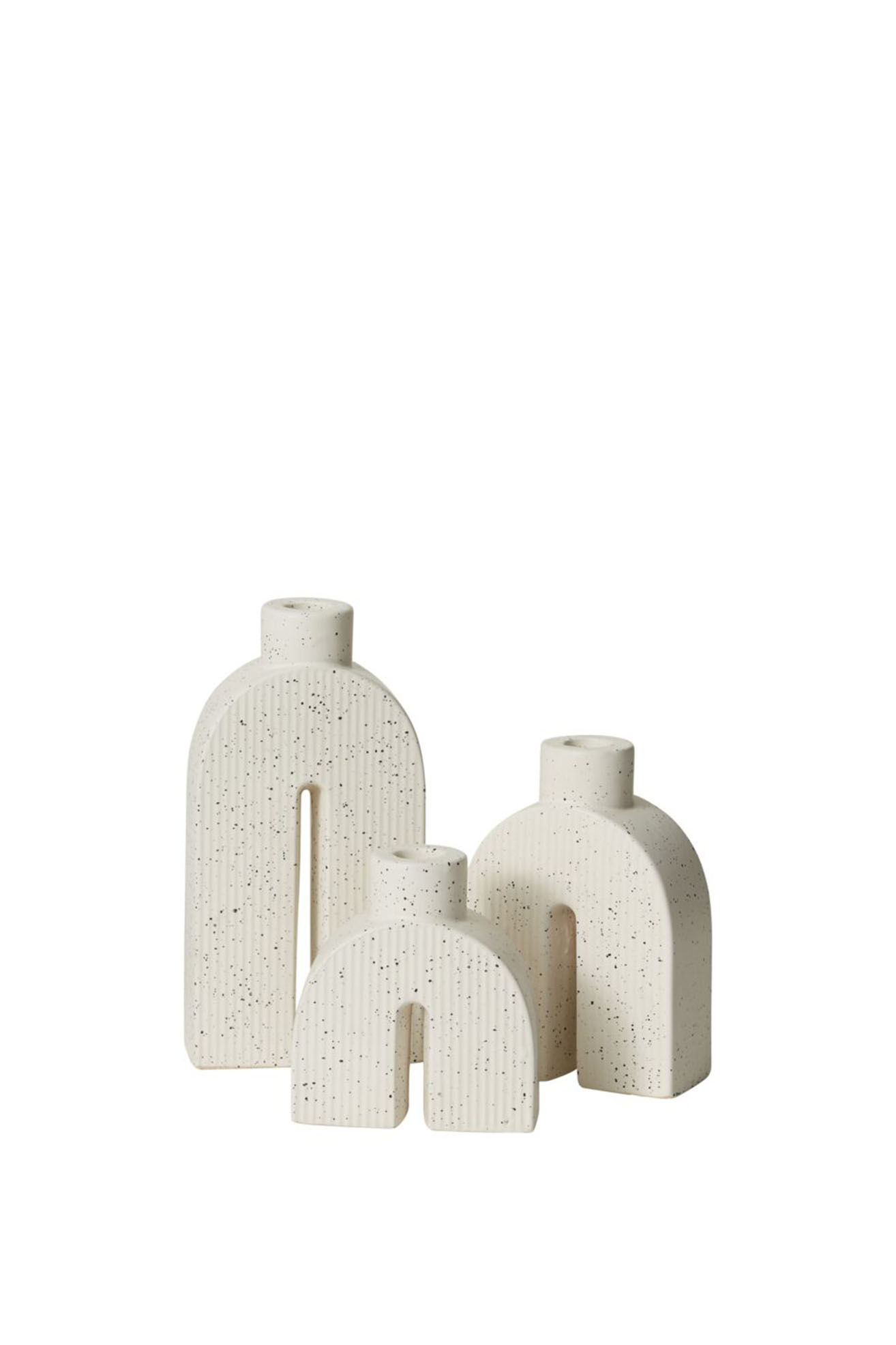 Trefoil Candleholder: White