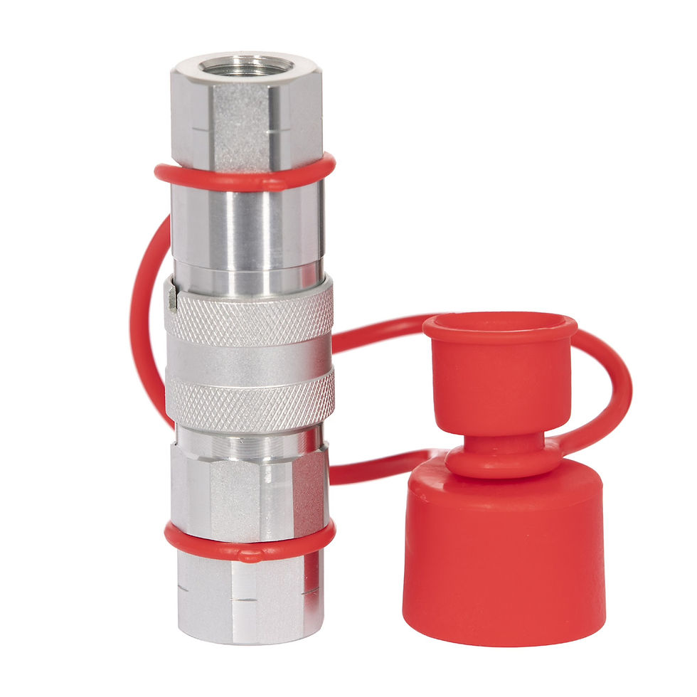 Thumbnail: Hydraulic Solutions 1/2" Skid Steer Flat Face Hydraulic Quick Connect Couplers