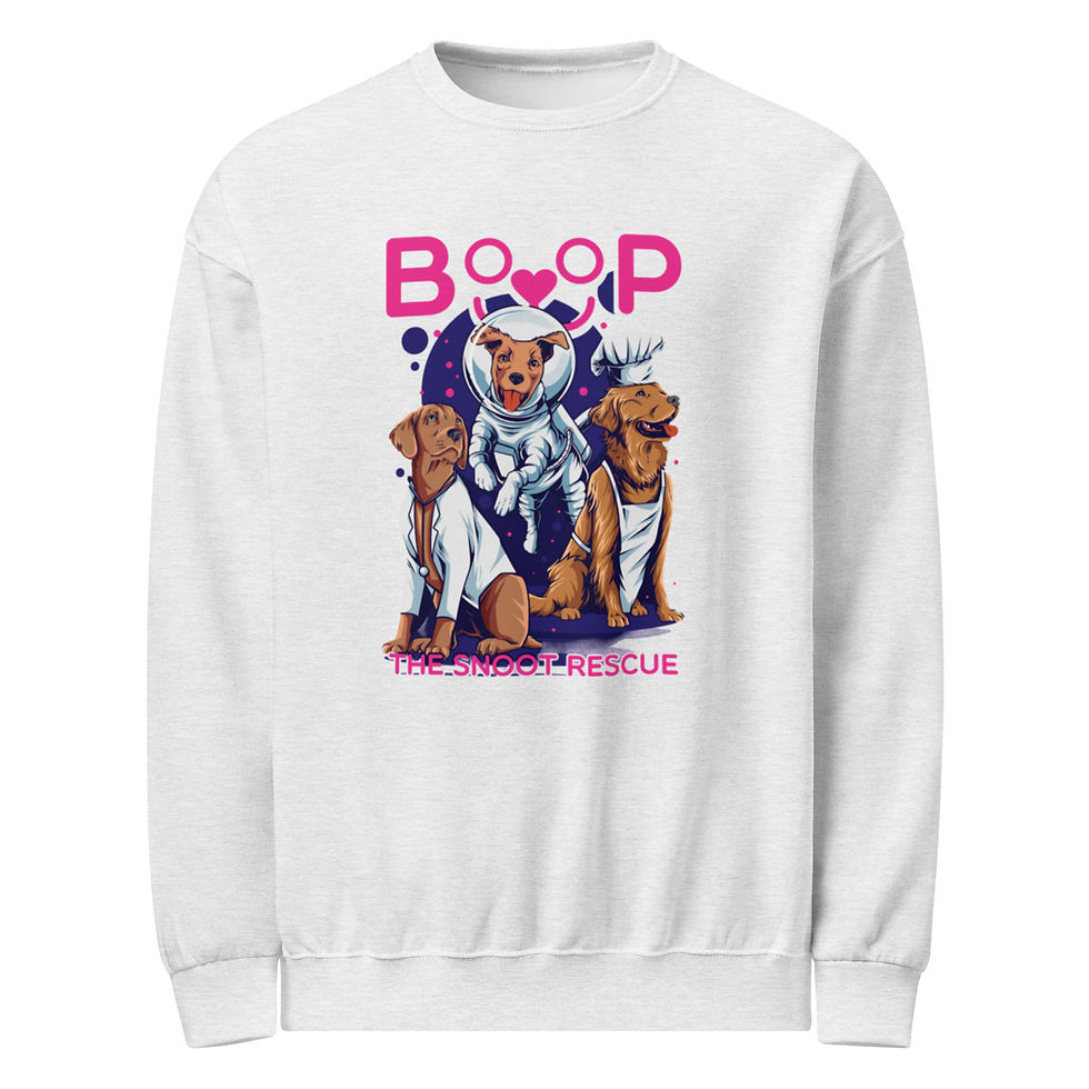 Thumbnail: Boop The Snoot Rescue Crewneck Sweatshirt – Cozy Dog Lover Sweater
