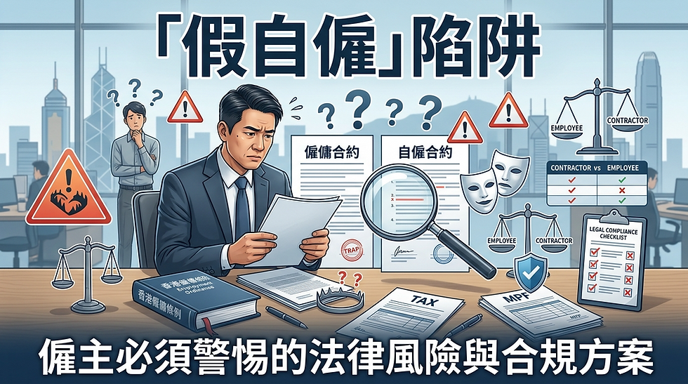 「假自僱」陷阱：香港僱主必須警惕的法律風險與合規方案