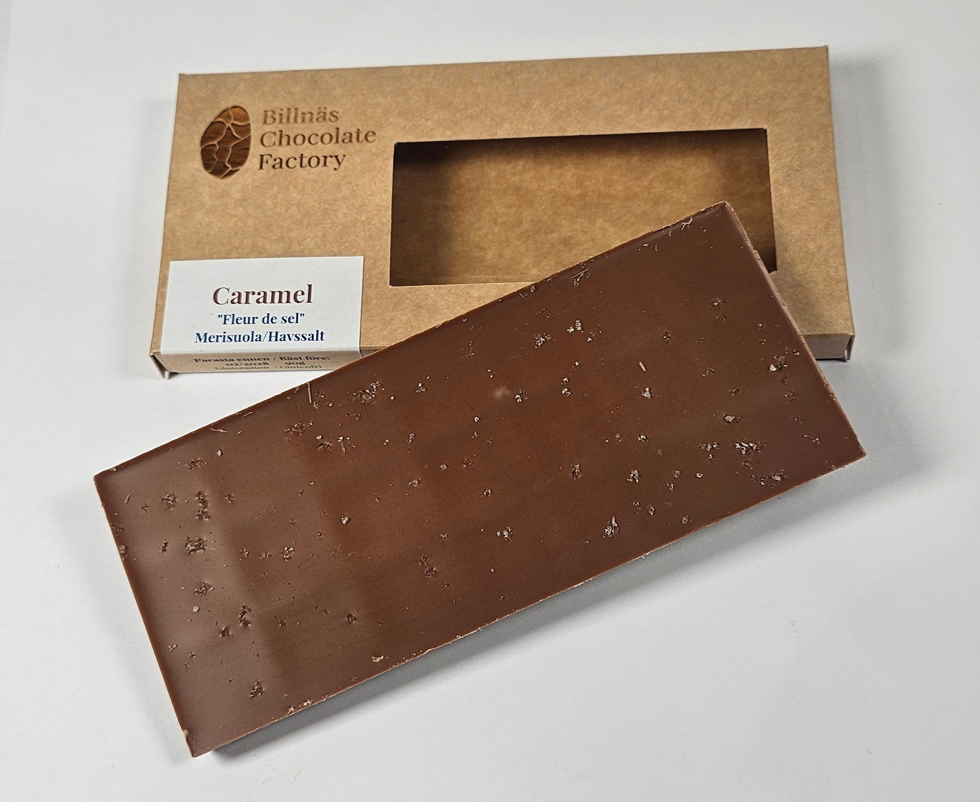 Maitosuklaa -Caramel & merisuola/ Mjölkchoklad -Caramel & havsalt