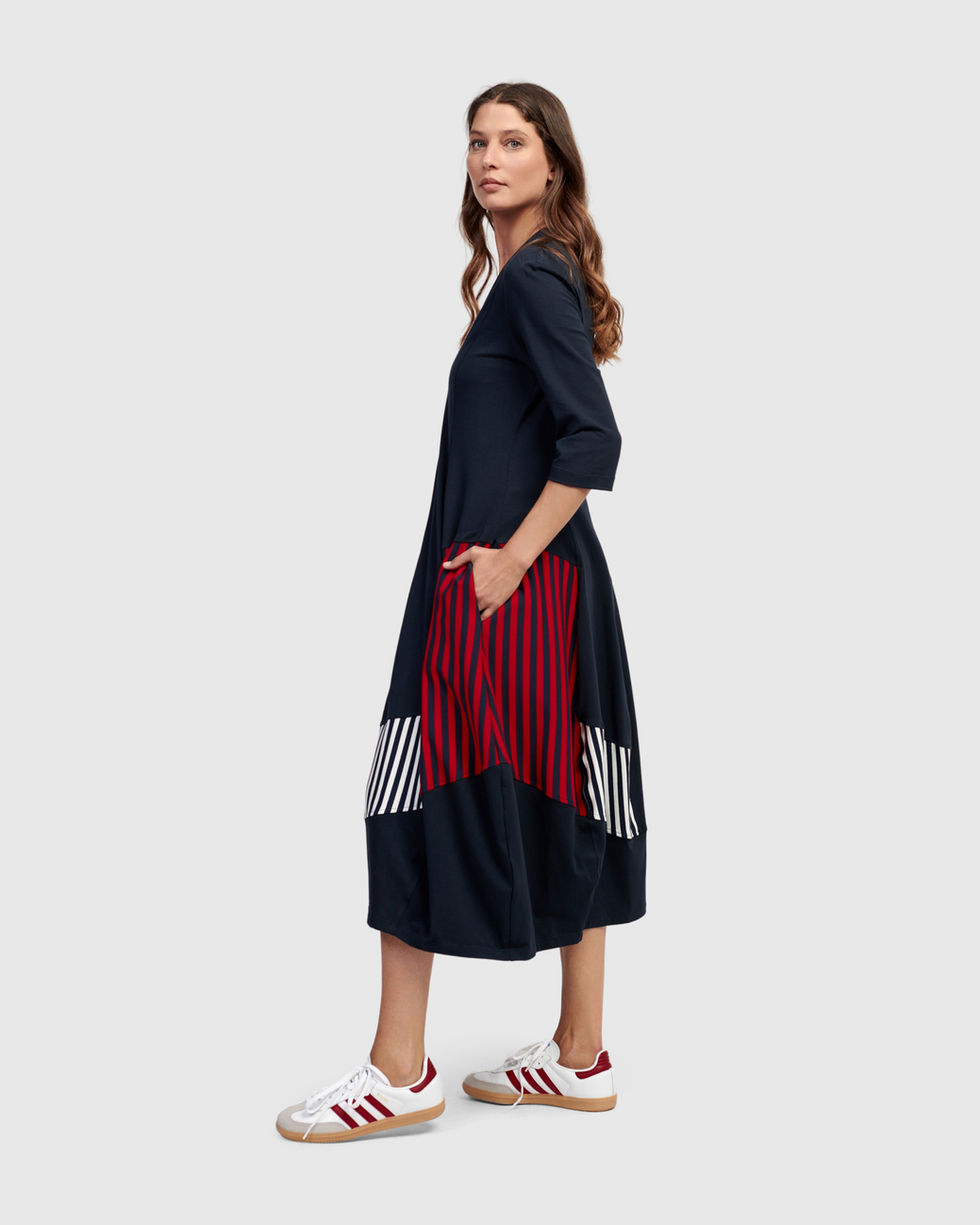 Alembika Panel Midi Dress - Mix SD826M