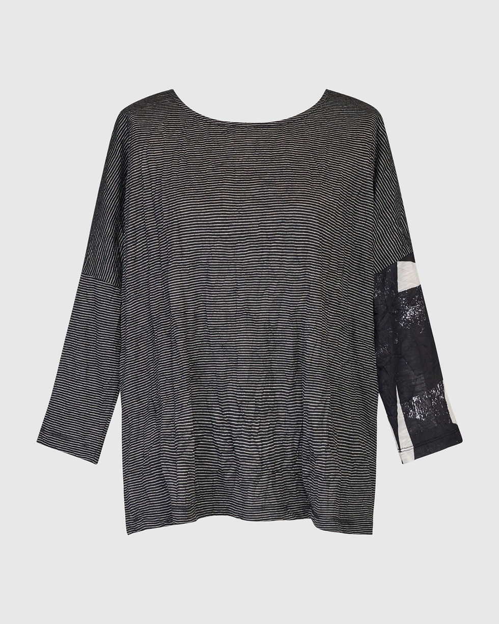 Alembika Inkline Mixed Media Tunic - Mono ST747M