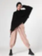 METT0232 Metamorphoza Oversized Warm Hoodie - Black