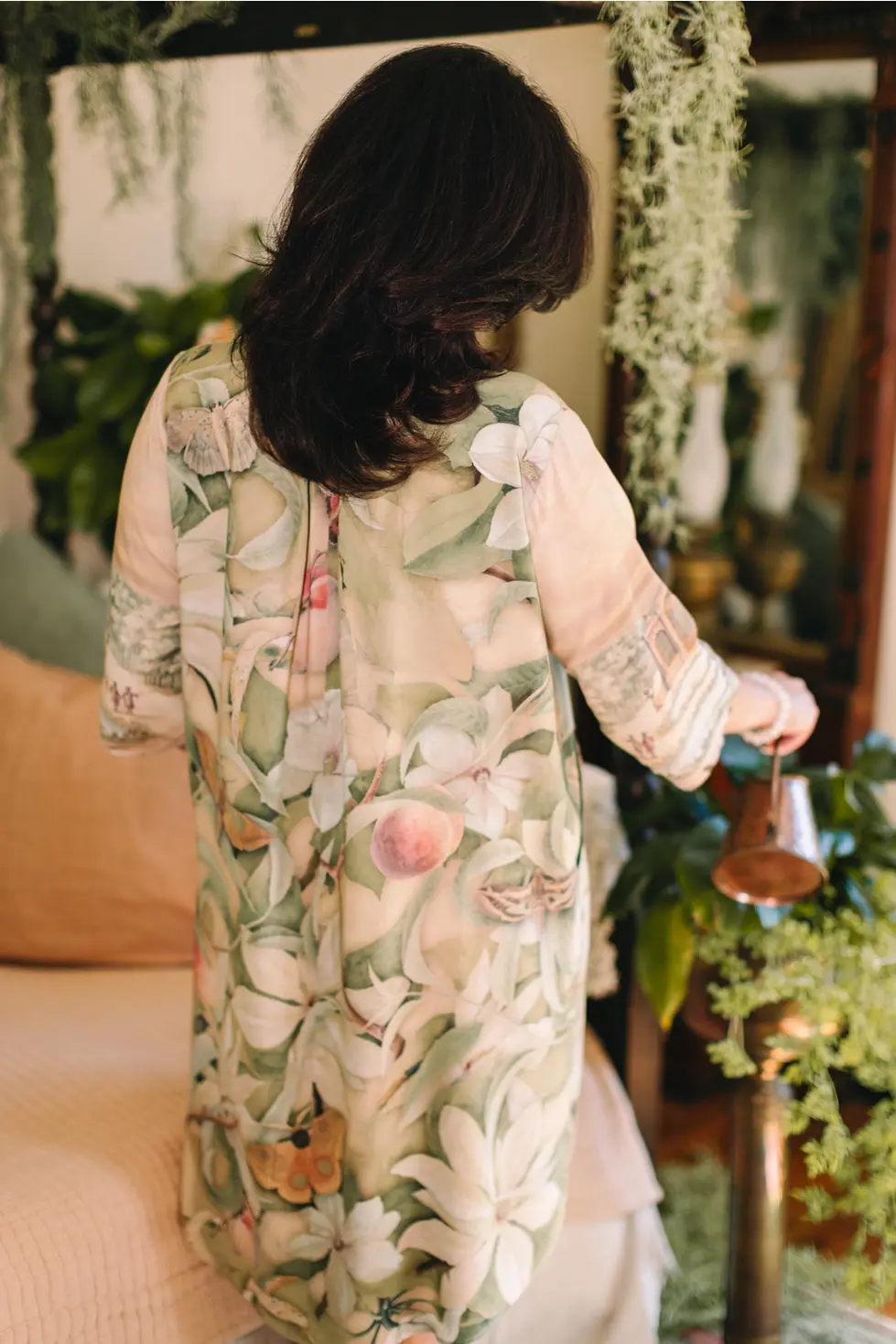 FDSOLADRSM0 Market of Stars Fleur De Soleil Artist Dress Tunic with Pockets & Florals