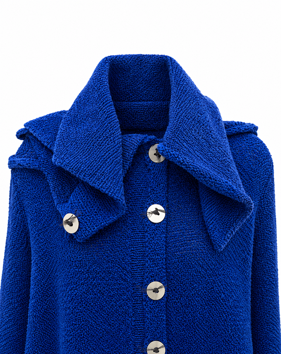 Skif Int'l - Electric Blue Cardigan with Collar