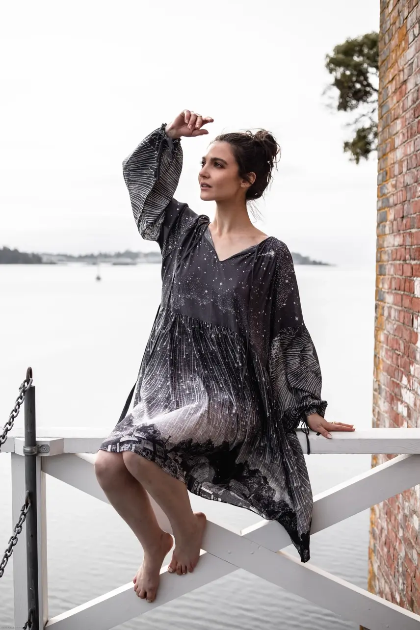 Stargazer Reversible Printed Bamboo Dress SGDRESS