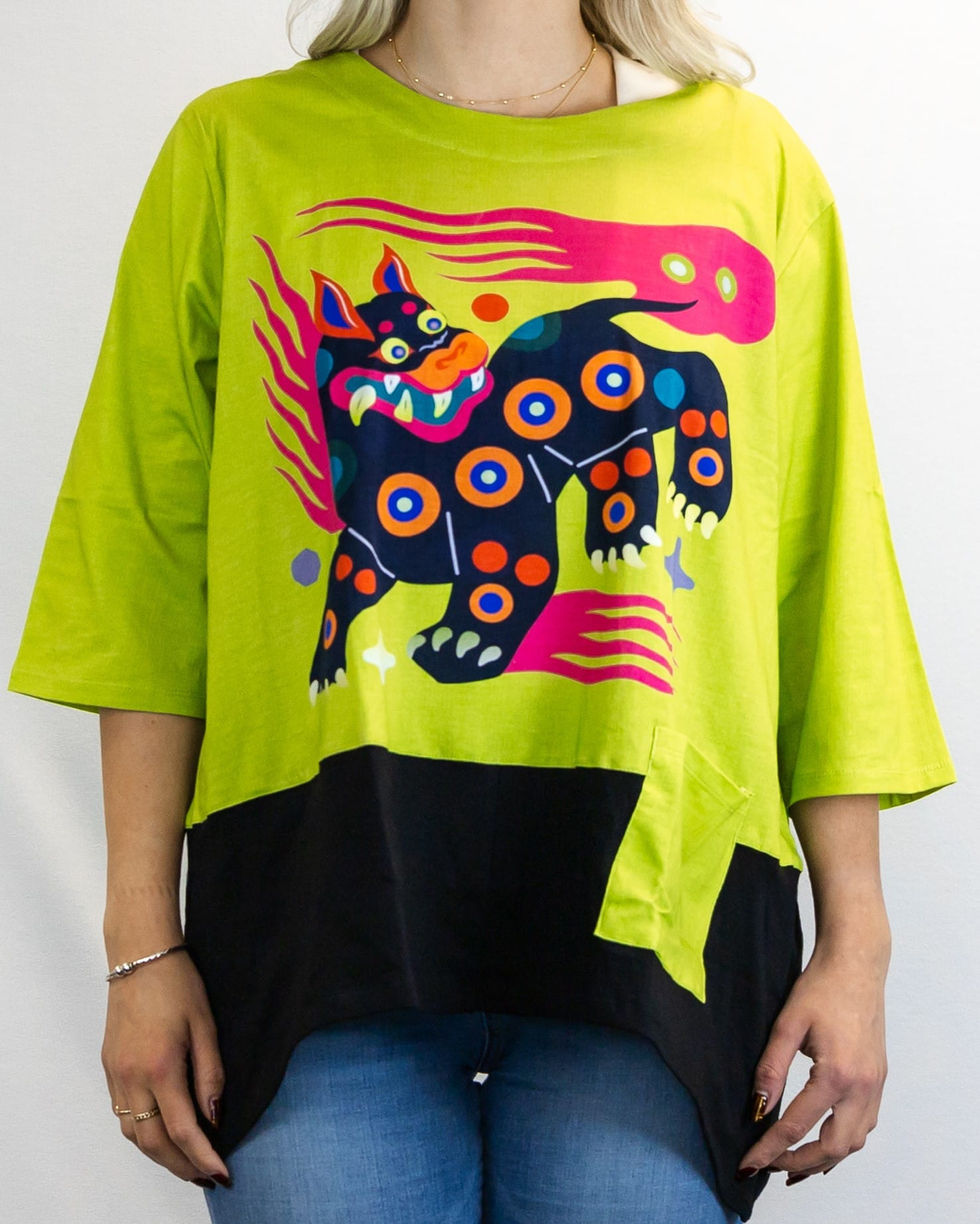 Cupcake International Dragon Cotton Knit Top