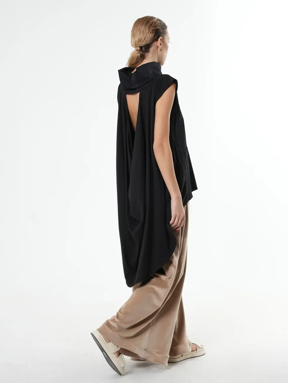 Metamorphoza Asymmetric Tunic with Open Back