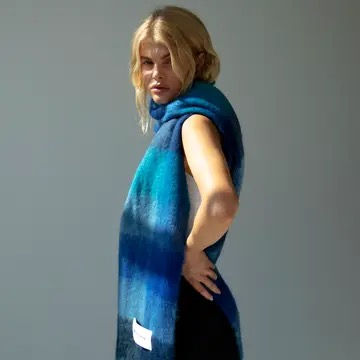 Arctic Fox & Co. Reykjavik Scarf - Blue Check RJKSCFCBU005