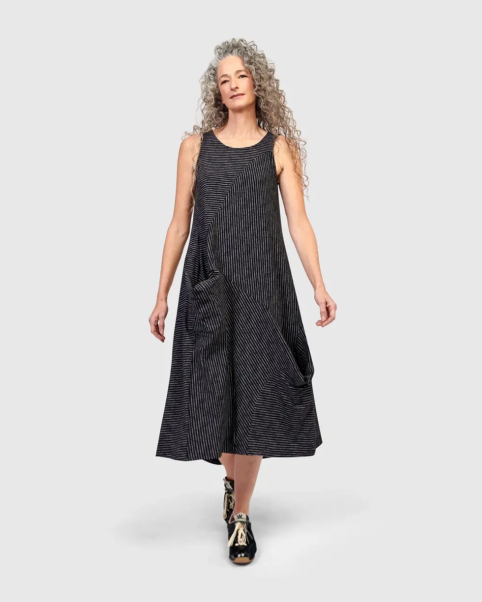 Alembika Urban Sahara Midi Dress - Pinstripes UD916P