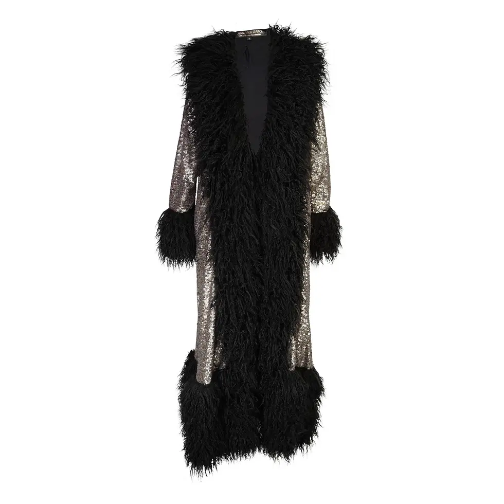 Jennafer Grace Penny Deluxe Faux Fur Jacket - Gunmetal OUT0016