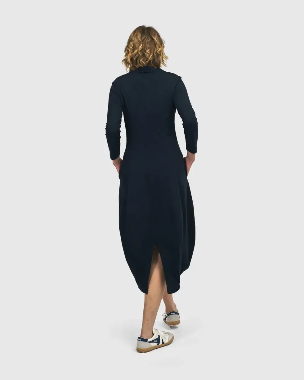 Alembika Laurel Cocoon Dress - Navy HD123N