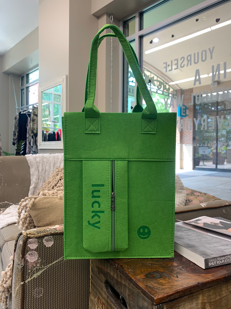 Love-Launch Green Felt Bag