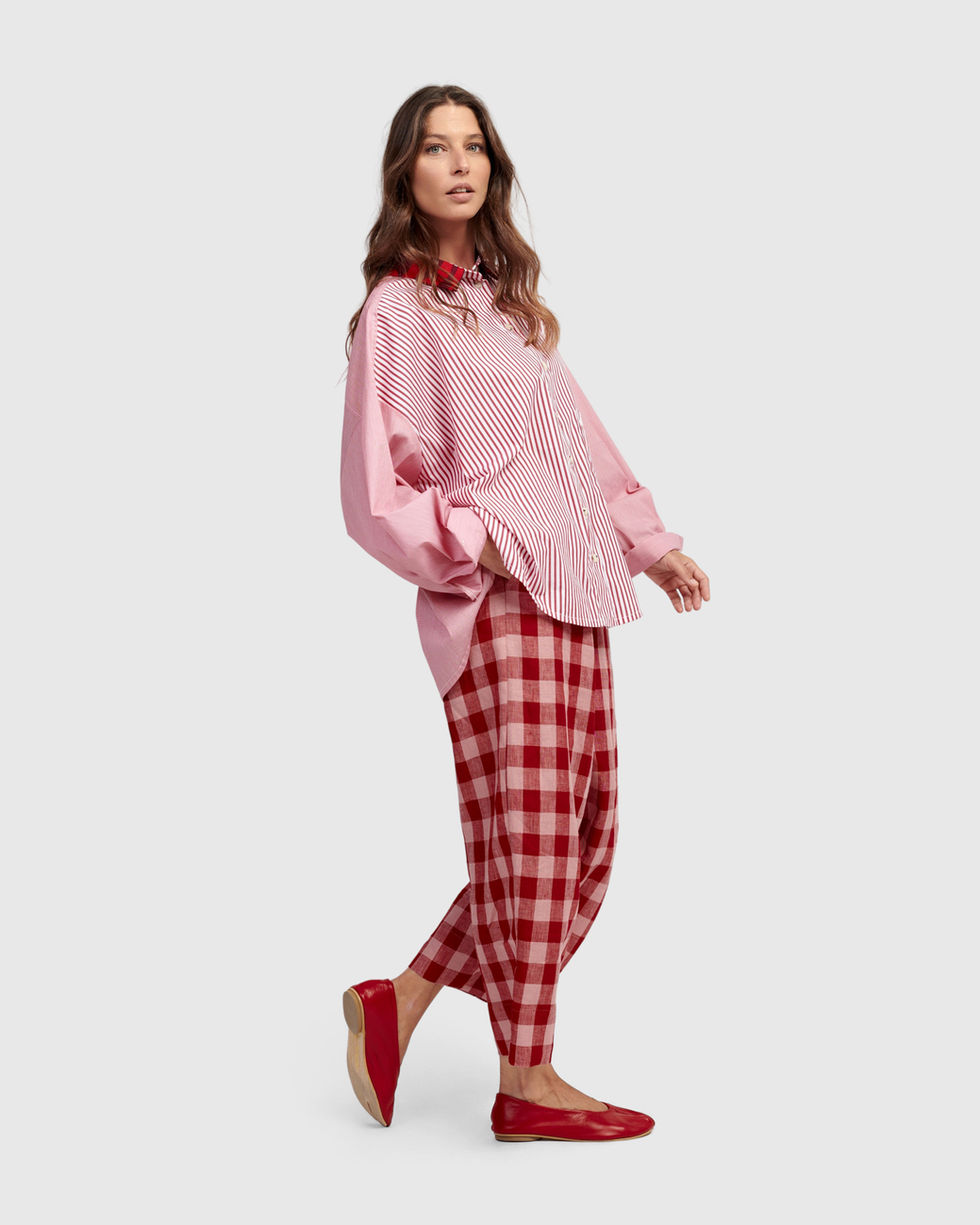 Alembika Oversized Button-Up Shirt - Stripes ST714S