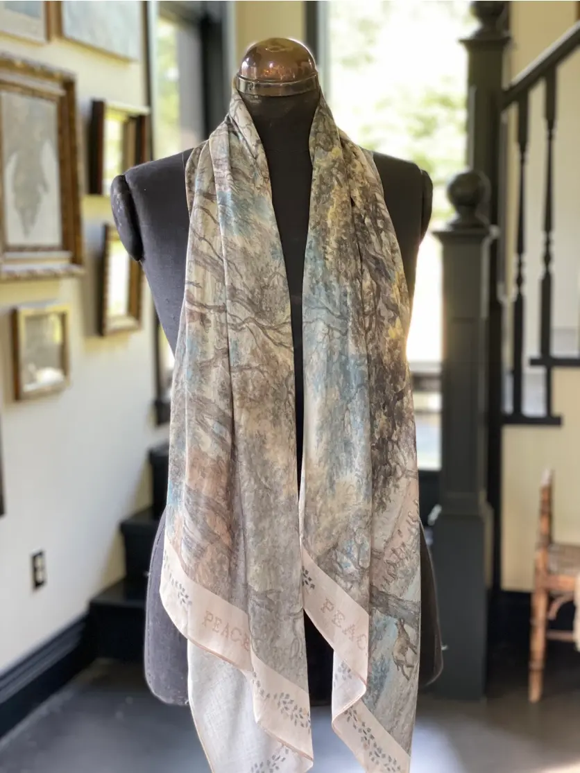 Market of Stars Land of Plenty Printed Artisan Bamboo Scarf LOP Scarf