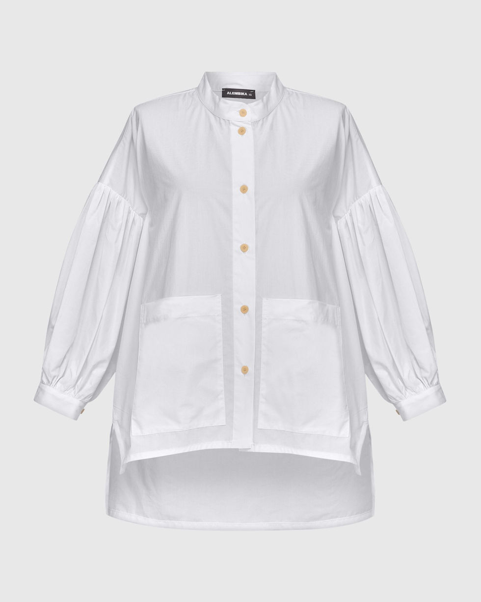 Alembika Cloudscape Pocket Blouse - White ST716W