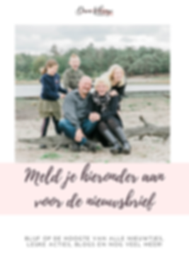 Nieuwsbrief gezinsfotografie en bruidsfotografie Friesland.