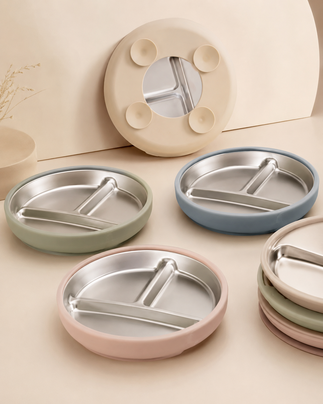 MYMIMIA Stay-Put™ Stainless Steel Suction Plate