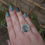 Thumbnail: Moss agate statement ring 20mm large 