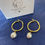 Thumbnail: Baroque Freshwater Pearl Silver or Gold vermeil hoops