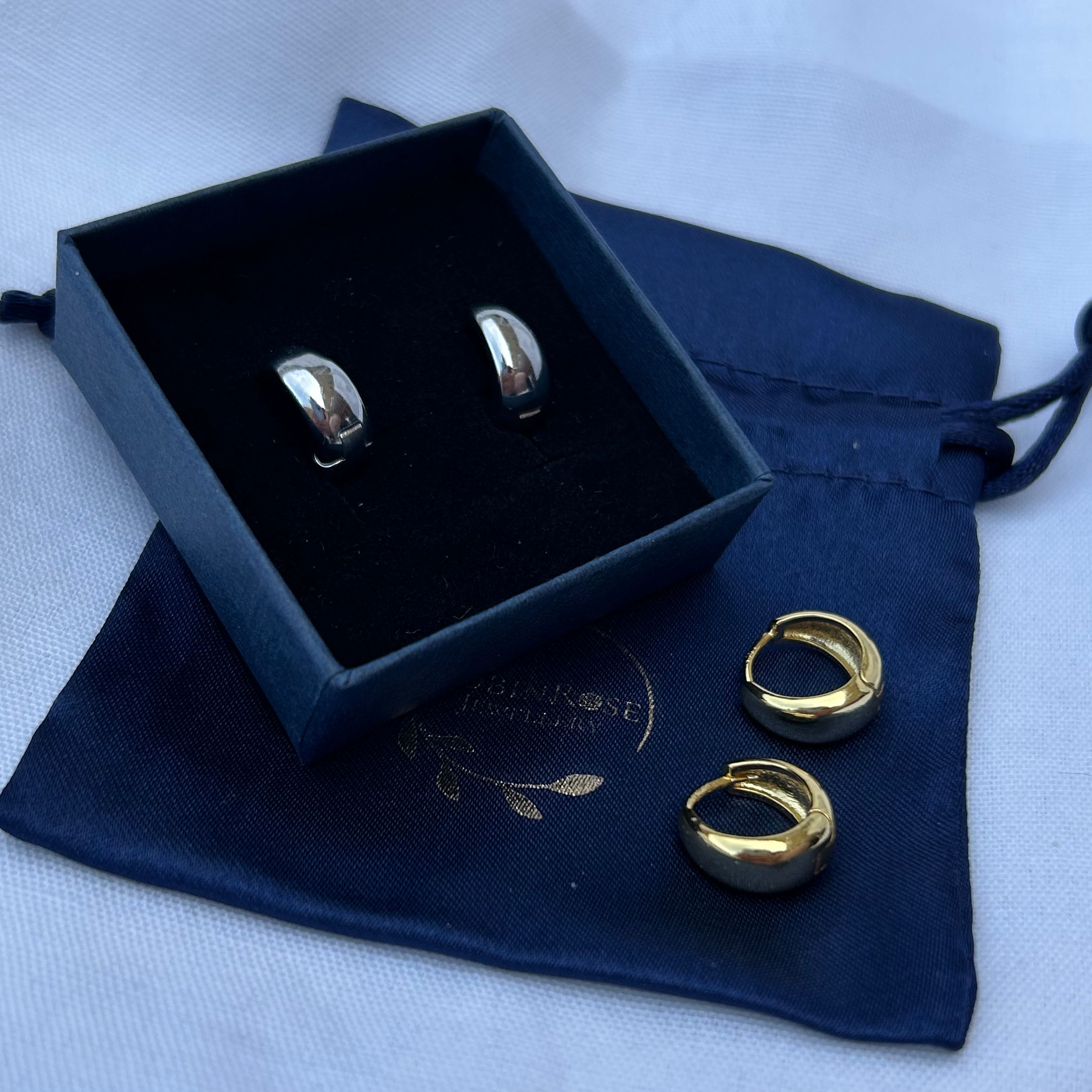 Chunky cuff hoops gold or silver 13mm