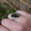 Thumbnail: Moss agate statement ring 20mm large 