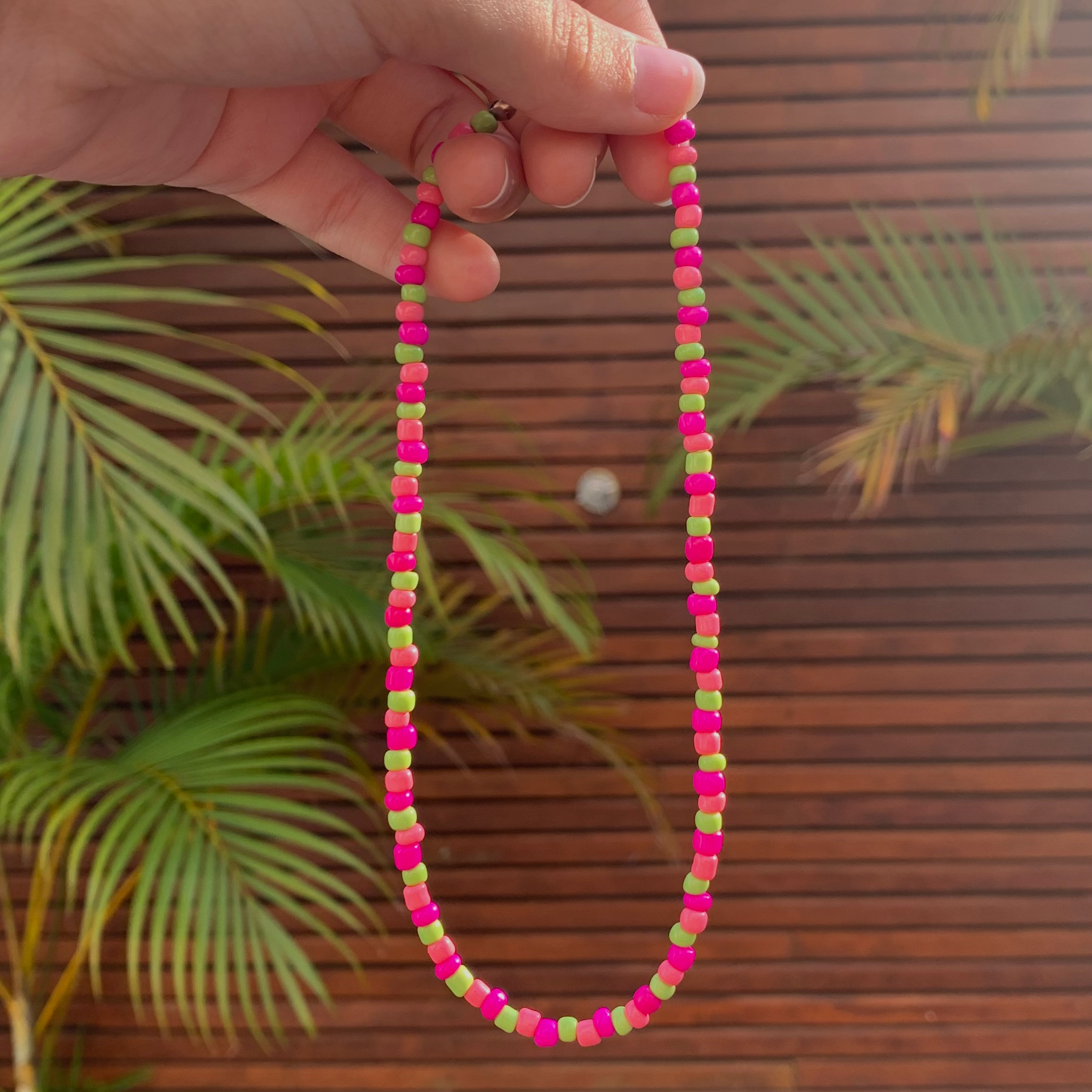 Colar Rosa Hibisco