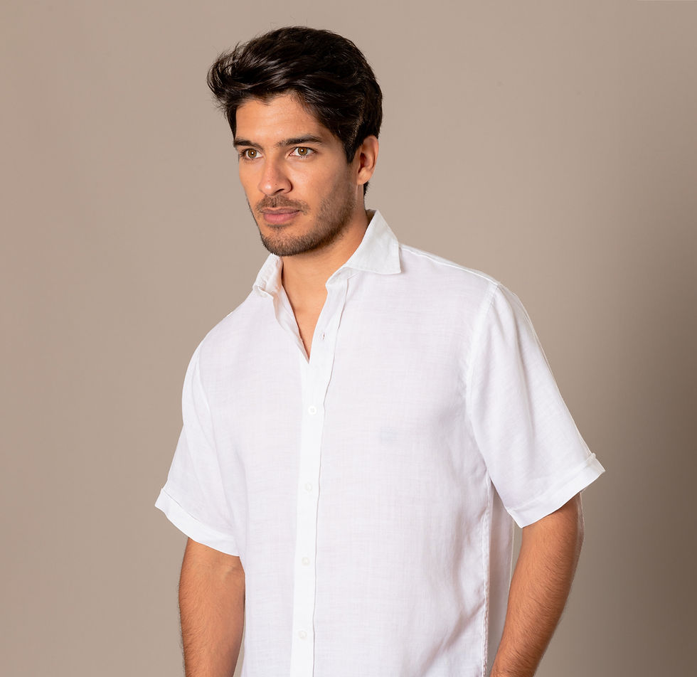 Miniatura: CAMISA KEY WEST WHITE 100% LINO